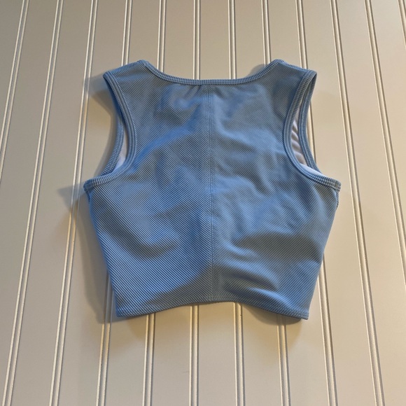 Onzie Front Twist Ribbed Cropped Crop Tank Top - Picture 7 of 15